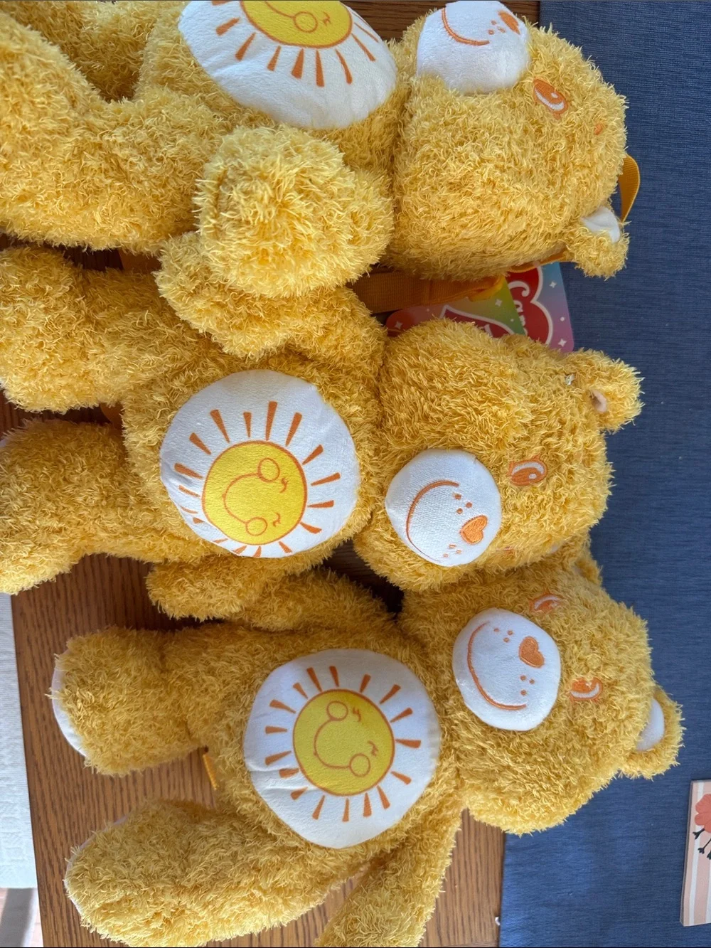 3 Care Bears Sunny Bear Plush Backpack - Bright Yellow Sun Design